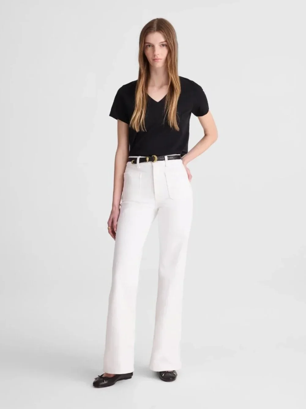 Madewell White The Emmy Wide-Leg Crop Jeans W26S NWT